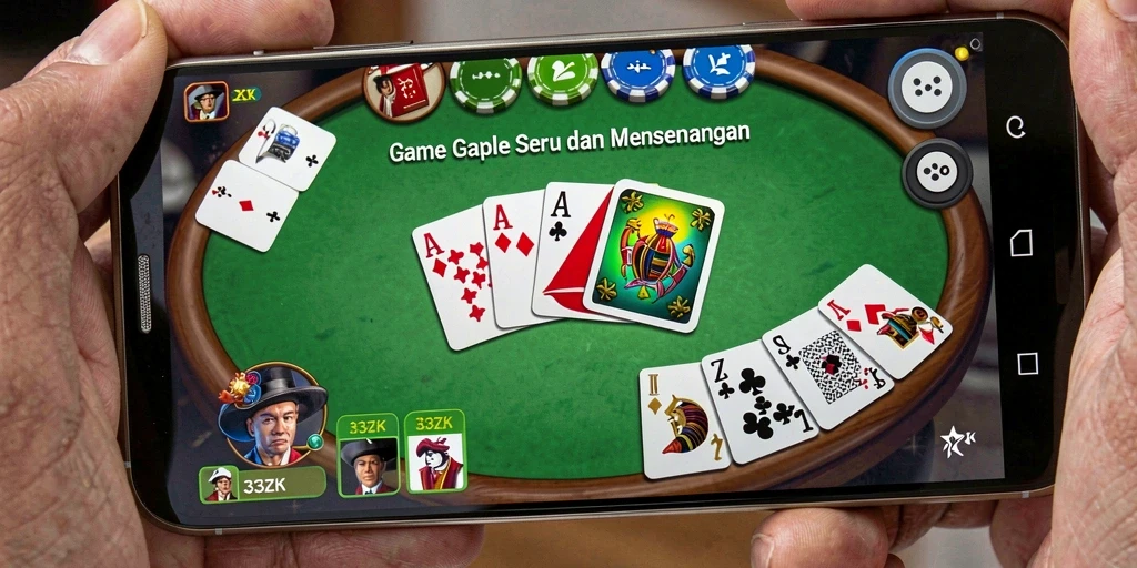 Tampilan gameplay seru di 33ZK saat bermain Gaple.