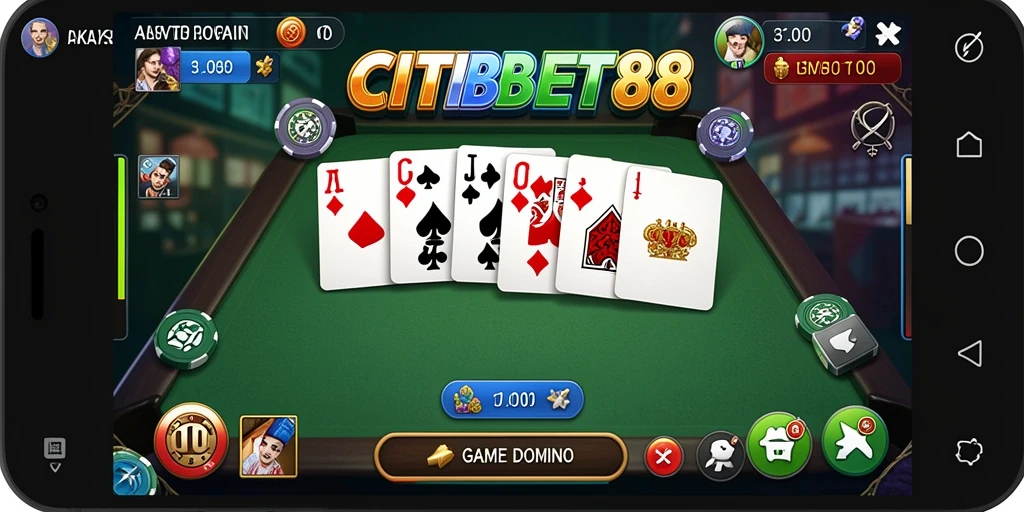 Screenshot gameplay CITIBET88 menampilkan momen seru bermain Domino.
