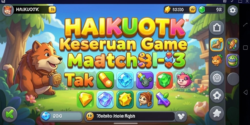 Tampilan gameplay seru HAIKUOTK dengan tantangan Match-3.