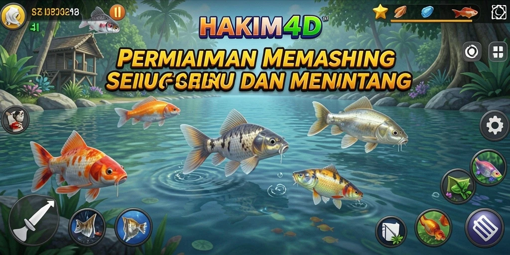 Tangkapan ikan yang realistis dalam gameplay HAKIM4D.