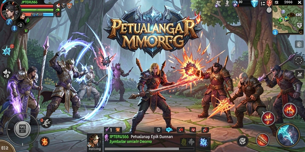 Tampilan gameplay JPTERUS66 menampilkan petualangan seru dalam dunia MMORPG.