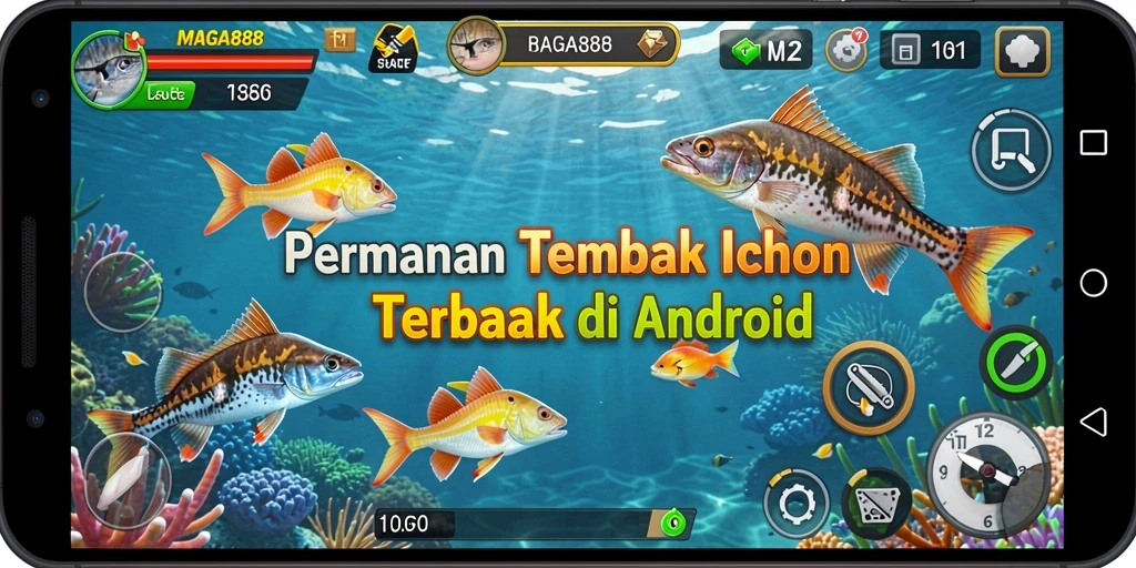 Tampilan gameplay MAGA888 yang menarik dengan grafik Tembak Ikan.