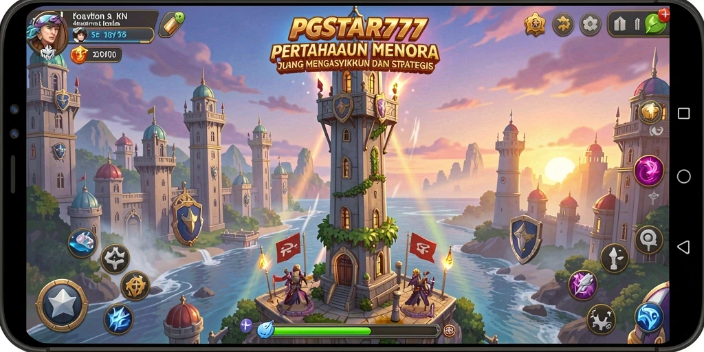 Screenshot gameplay PGSTAR777 menampilkan aksi seru dalam Tower Defense.