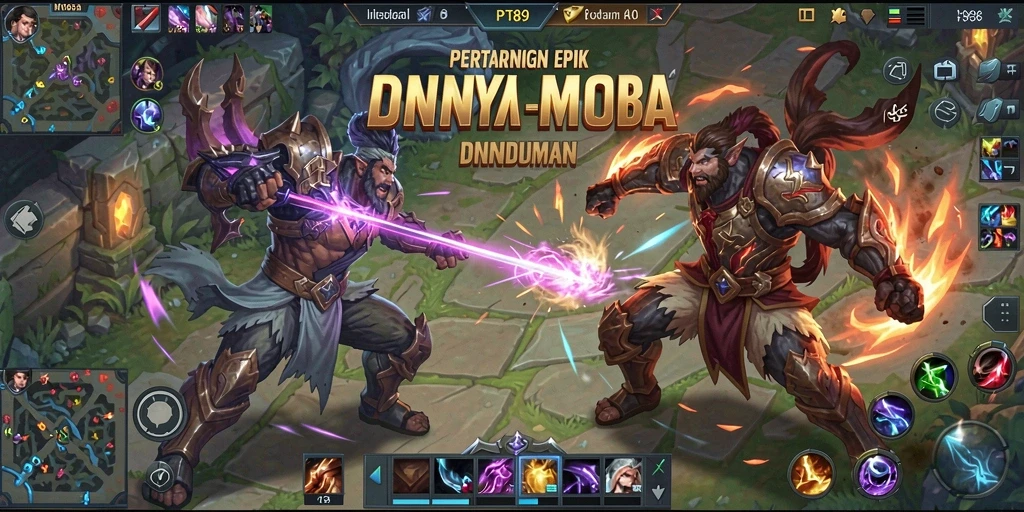 Gameplay seru PT89 dalam pertempuran tim MOBA.