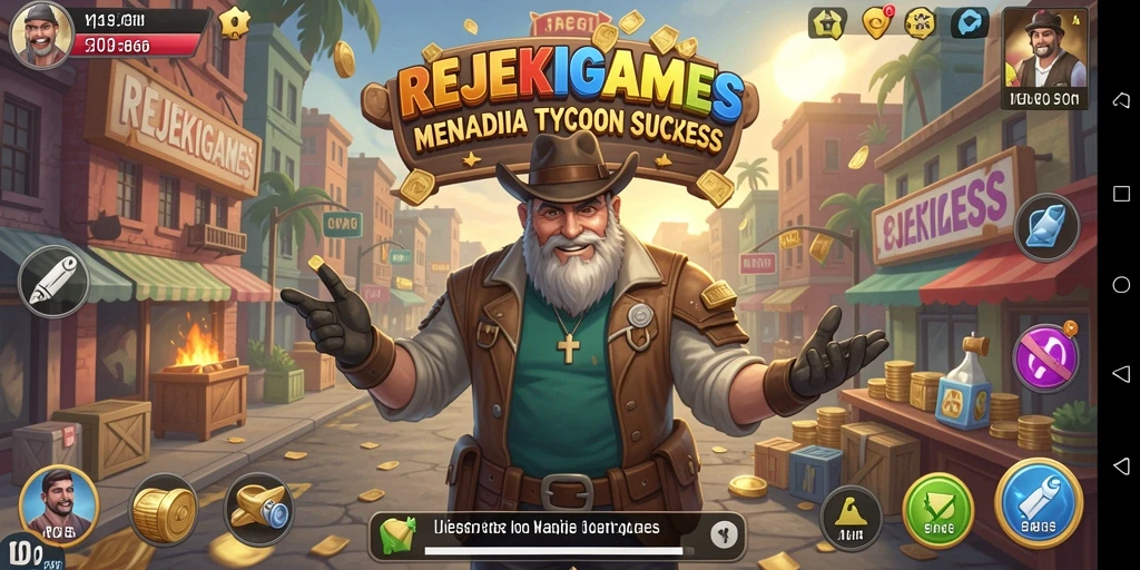 Tampilan menarik dari gameplay Tycoon REJEKIGAMES yang menantang.