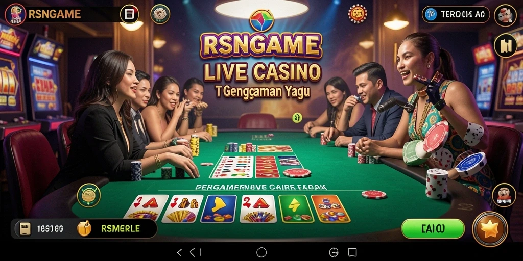 Tangkapan layar RSNGAME menampilkan momen mendebarkan dalam permainan Live Casino.